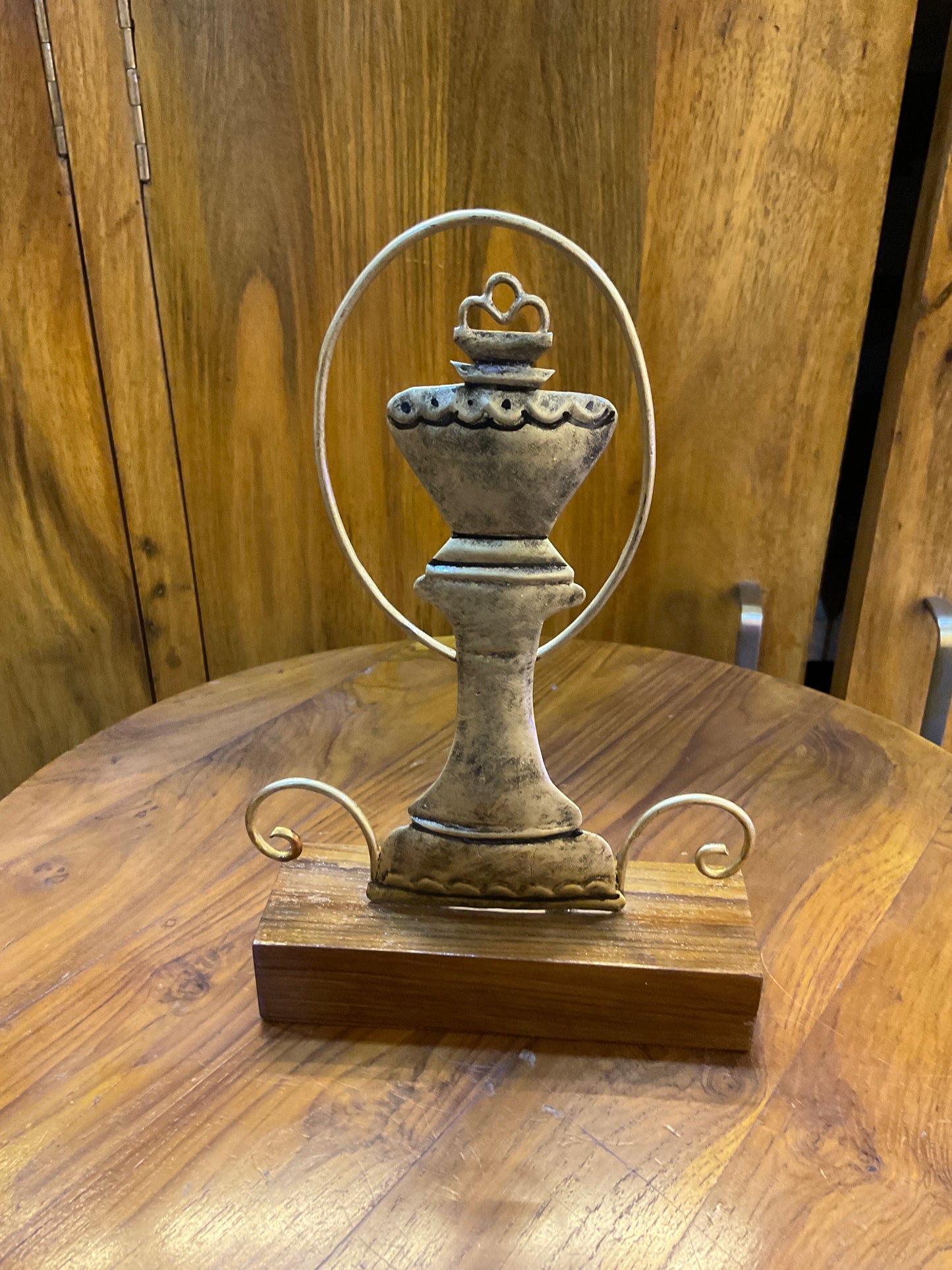 Chess King Handcrafted Steel Table Decor Sculpture