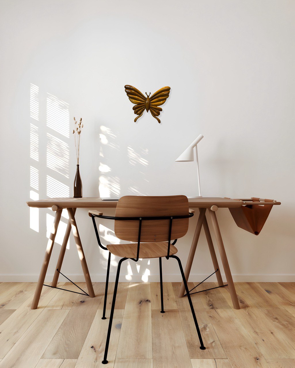 Handcrafted Teak Wood Butterfly Wall Art Sculpture