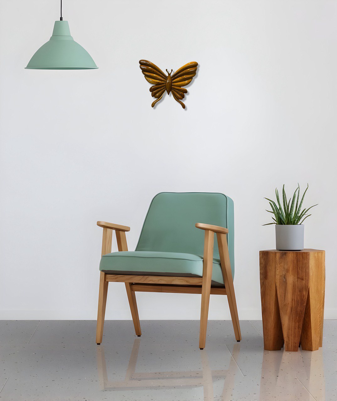Handcrafted Teak Wood Butterfly Wall Art Sculpture