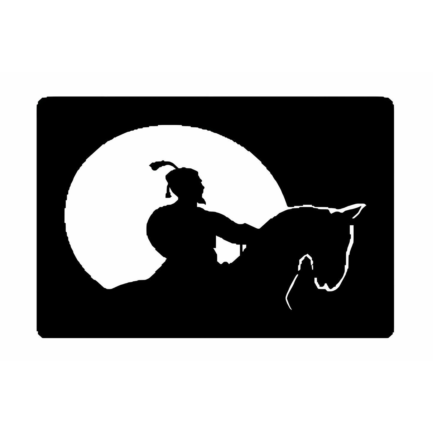 Chhatrapati Shivaji Maharaj on Horse Steel Steel Wall Art Sculpture in Black with LED Light
