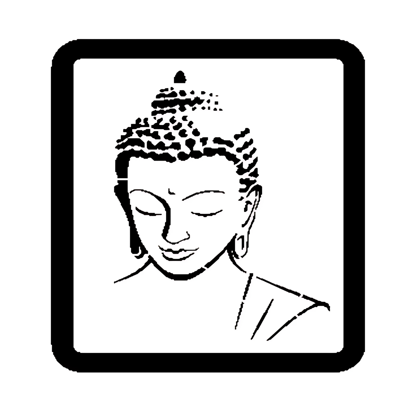 Gautam Buddha Steel Wall Art Sculpture in Black with LED Light
