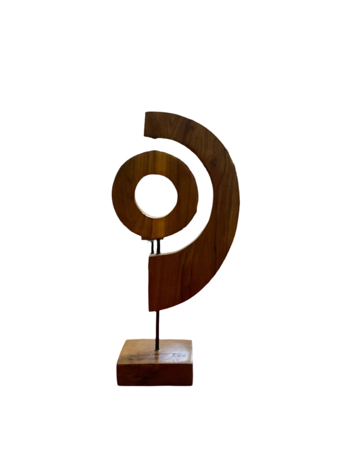 Abstract Handcrafted Teak Wood Sculpture