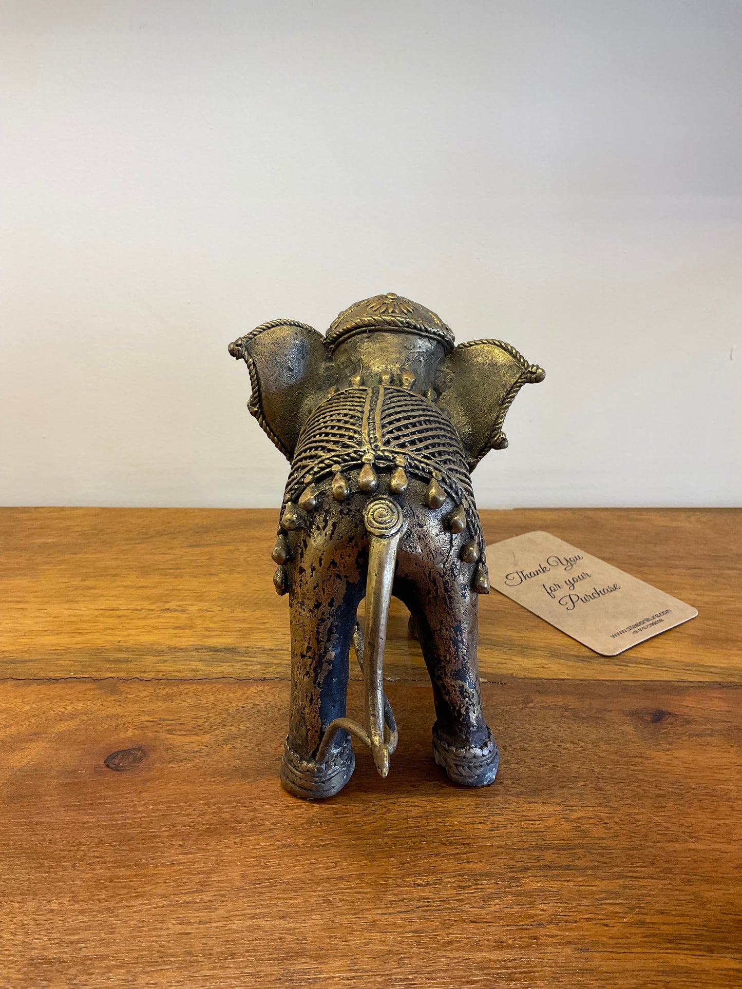 Handcrafted Brass Elephant Table Decor Sculpture