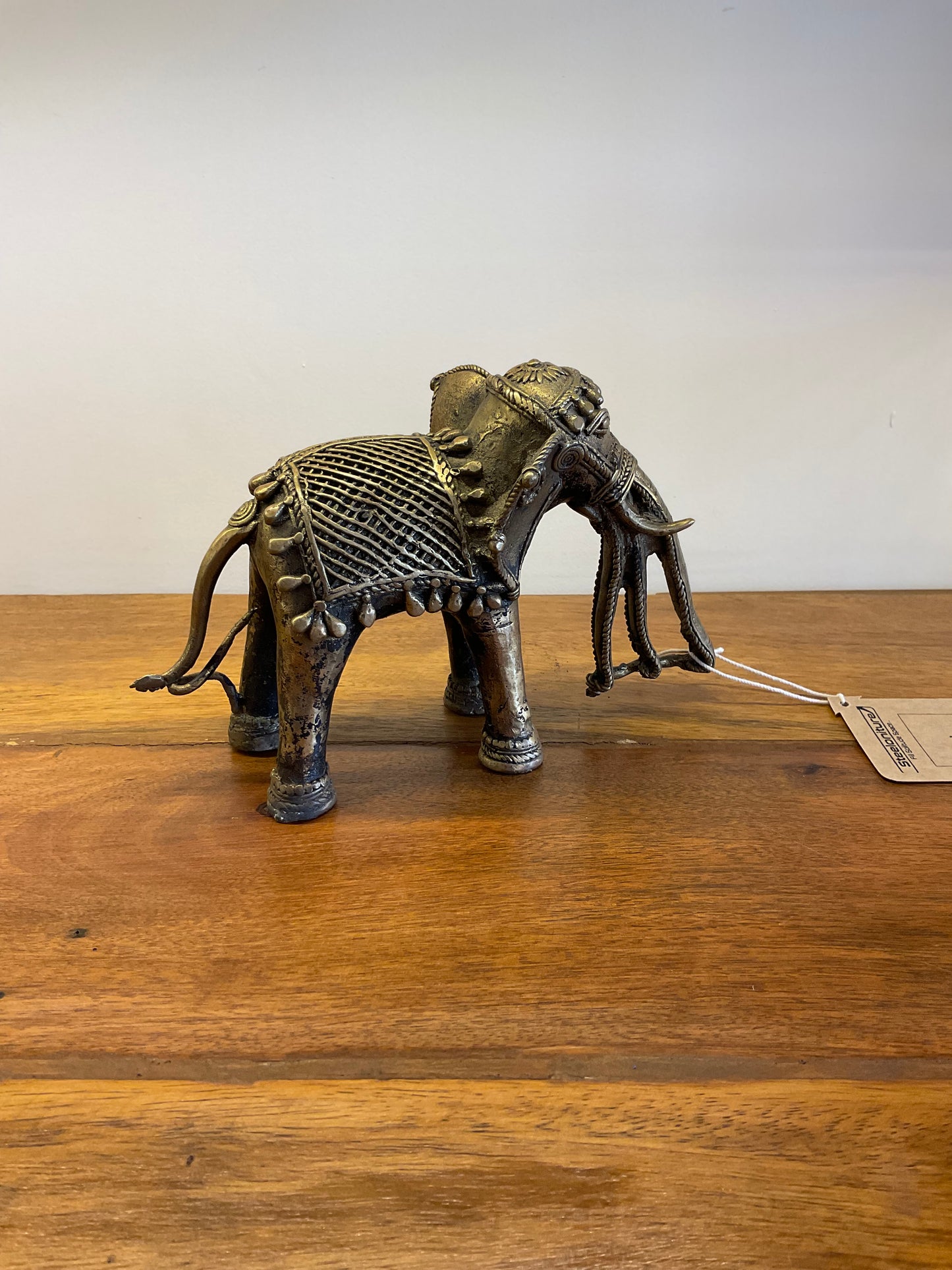 Handcrafted Brass Elephant Table Decor Sculpture