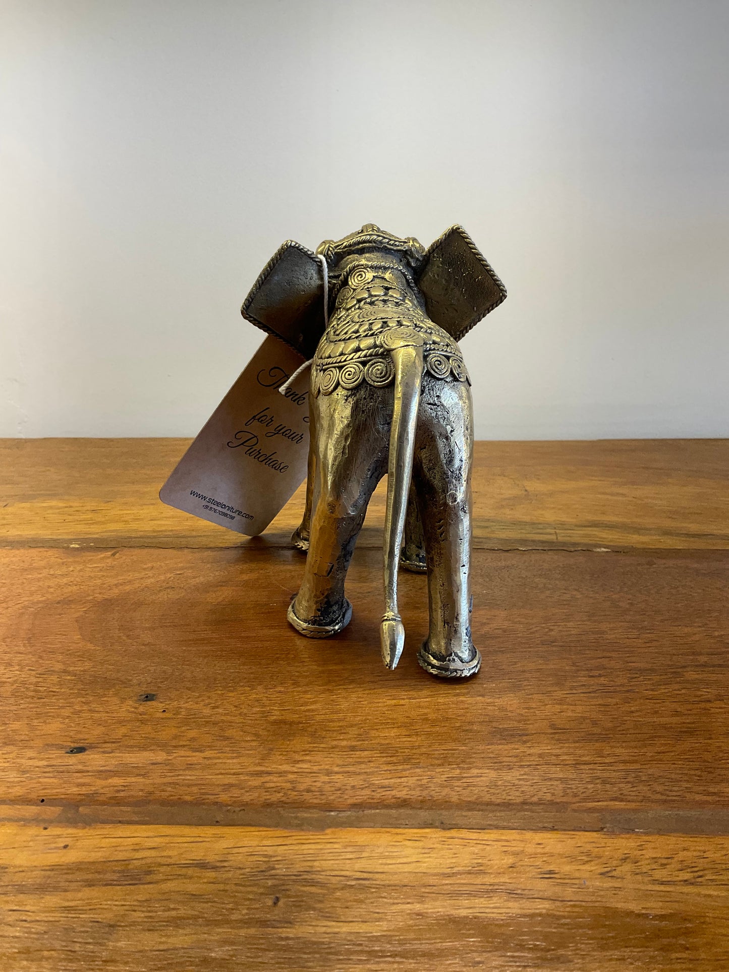 Handcrafted Brass Elephant Table Decor Sculpture