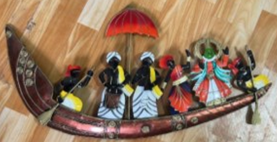 Handcrafted Tribal Art Frame with LED lights Steel Wall Decor Art