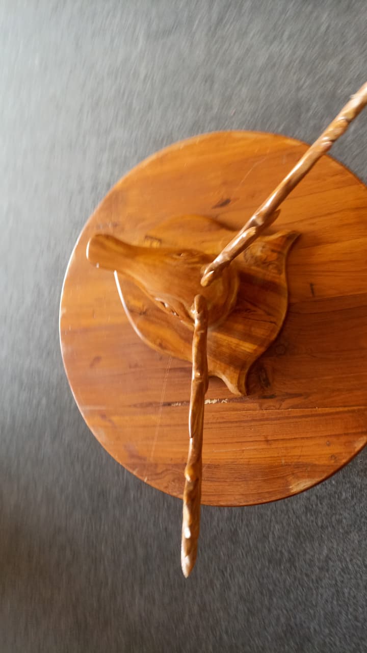 Deer Face Handcrafted Teak Wood Wall Art Sculpture