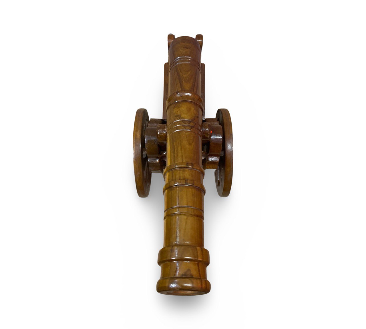 Canon Handcrafted Teak Wood Art Sculpture
