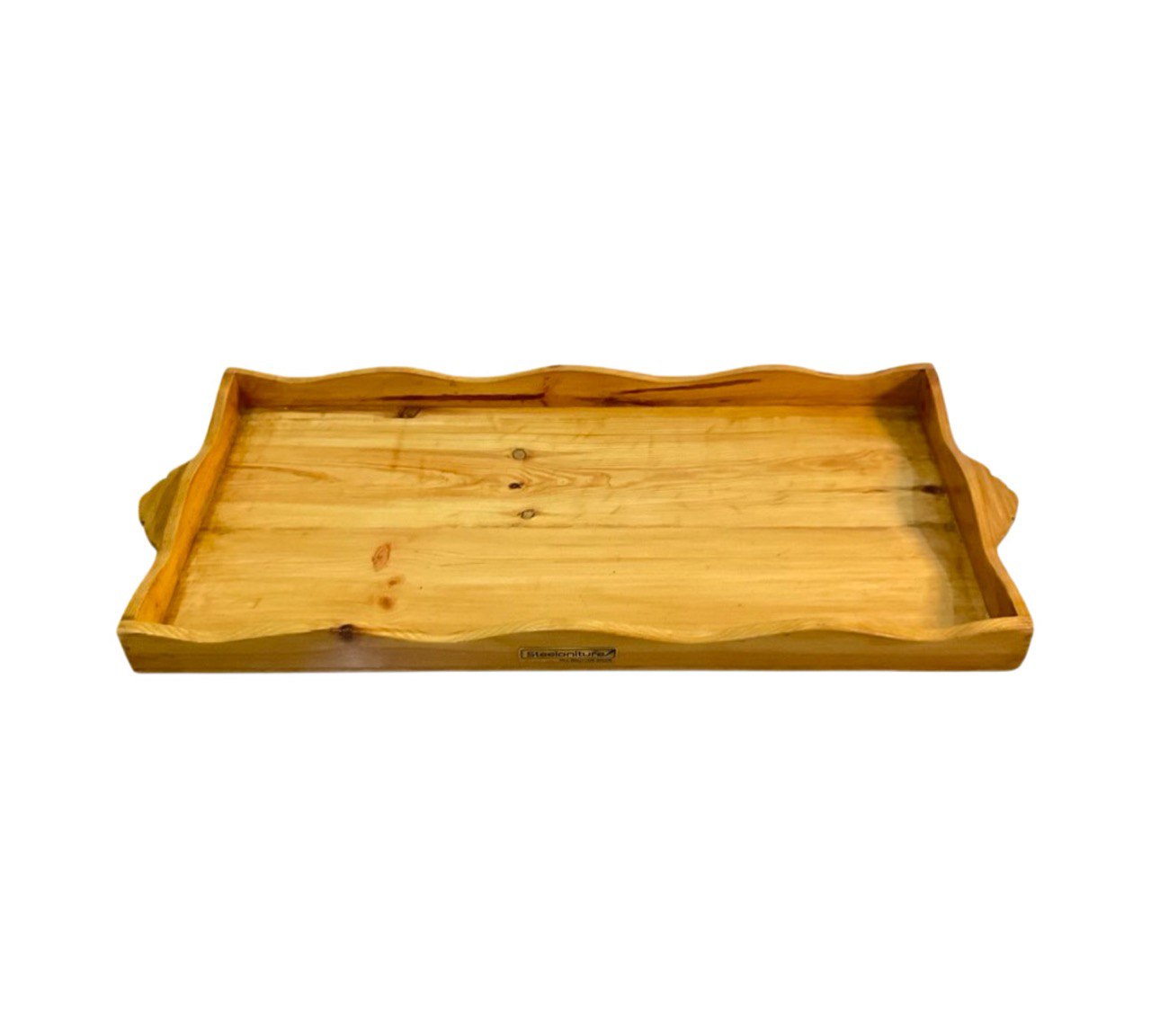 Teak Wood Curved Serving Tray