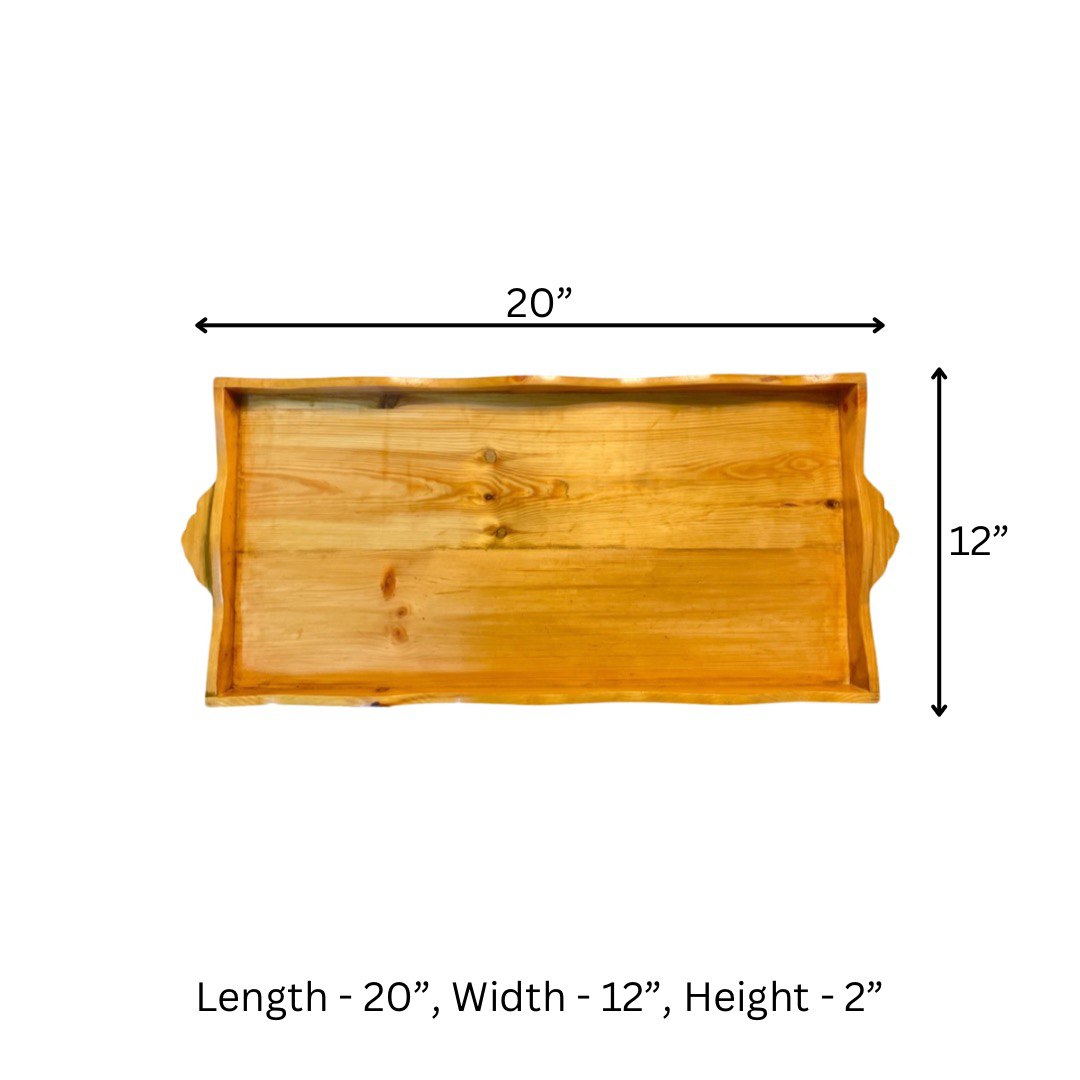 Teak Wood Curved Serving Tray