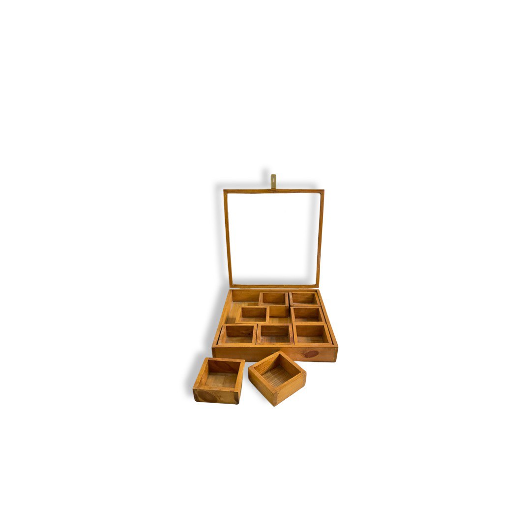 Teak Wood Multipurpose Utility Box