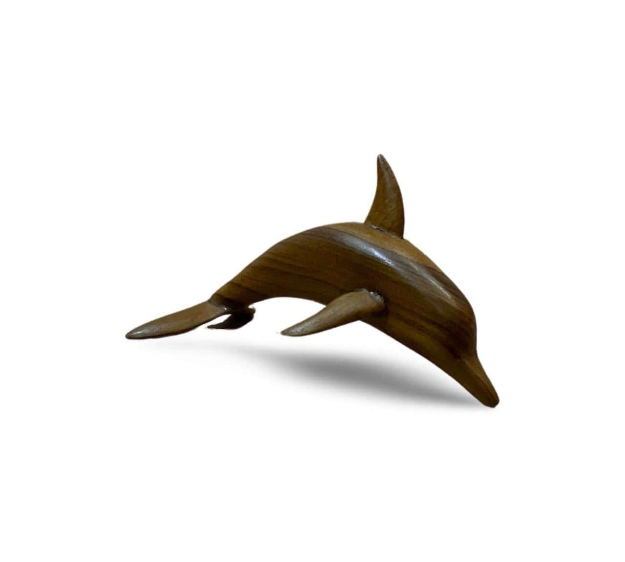 Handcrafted Teak Wood Dolphin Sculpture