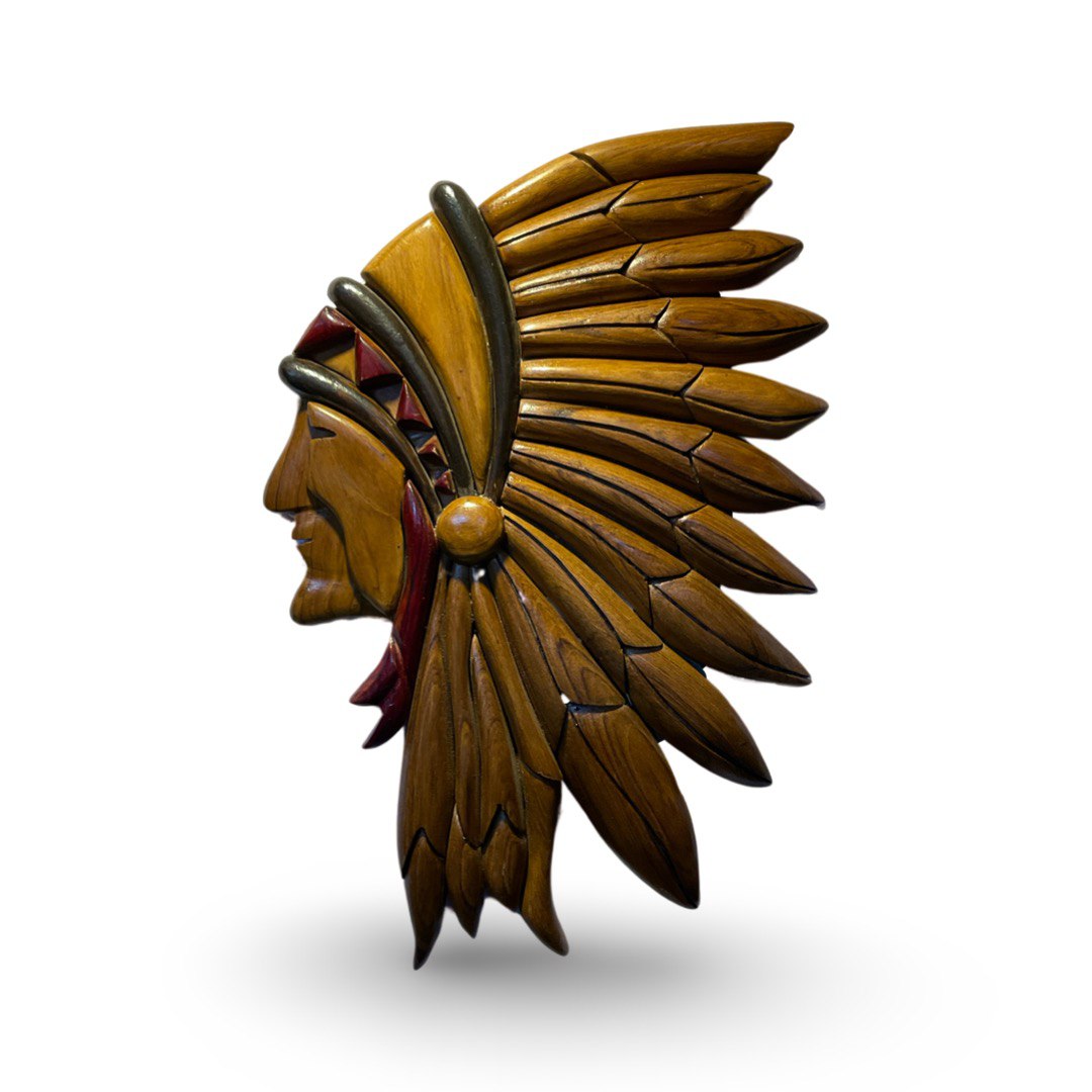 Handcrafted Teak Wood Tribal Women Face Wall Art Sculpture