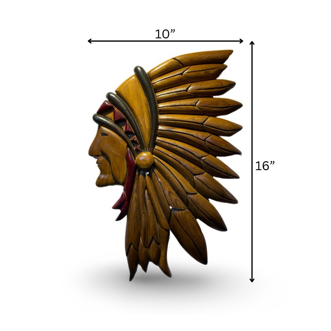 Handcrafted Teak Wood Tribal Women Face Wall Art Sculpture