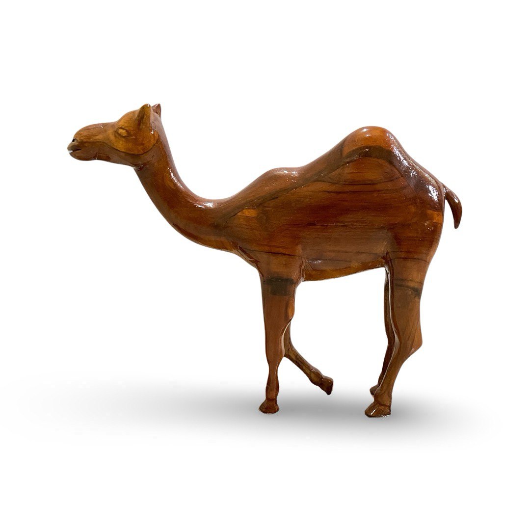 Camel Handcrafted Teak Wood Art Sculpture