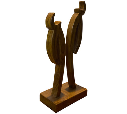 Abstract Handcrafted Teak Wood Sculpture