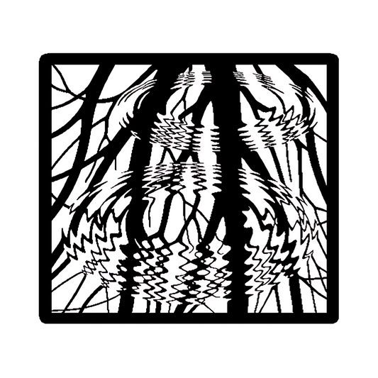 Tree Reflection Steel Wall Art with LED Light