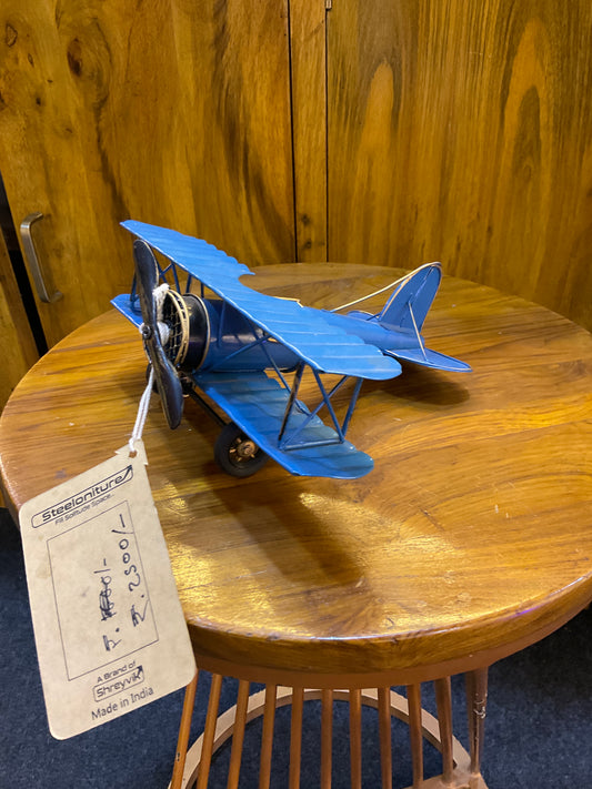 Plane Handcrafted Steel Table Decor Sculpture