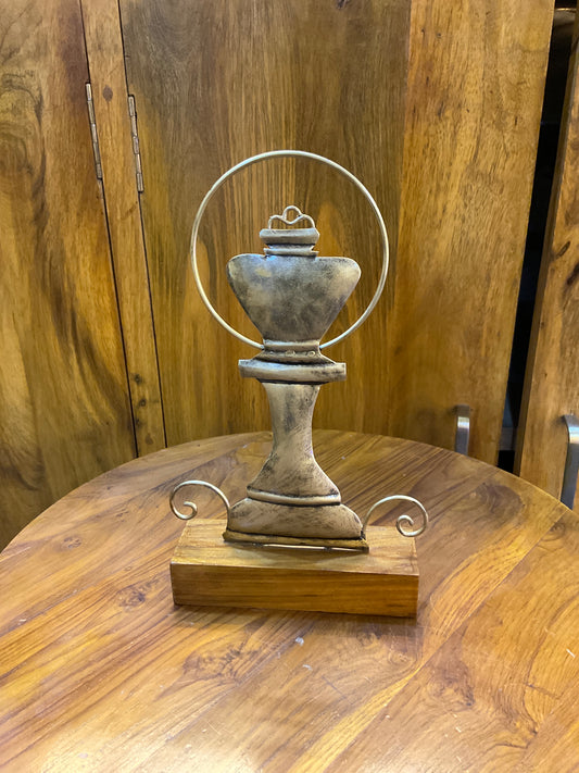 Chess Queen Handcrafted Steel Table Decor Sculpture