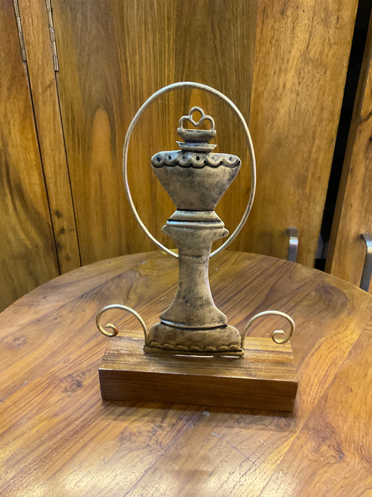 Chess King Handcrafted Steel Table Decor Sculpture