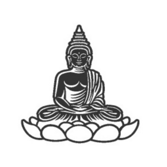 Lord Buddha CNC Wall Art Sculpture in Black with LED Light