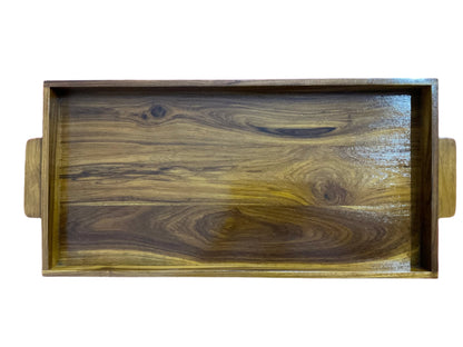 Teak Wood Serving Tray with Handles