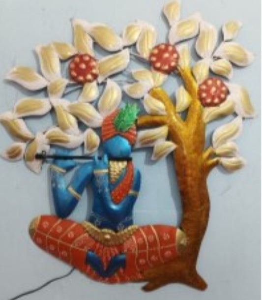 Handcrafted Krishnaji Steel Wall Decor Art