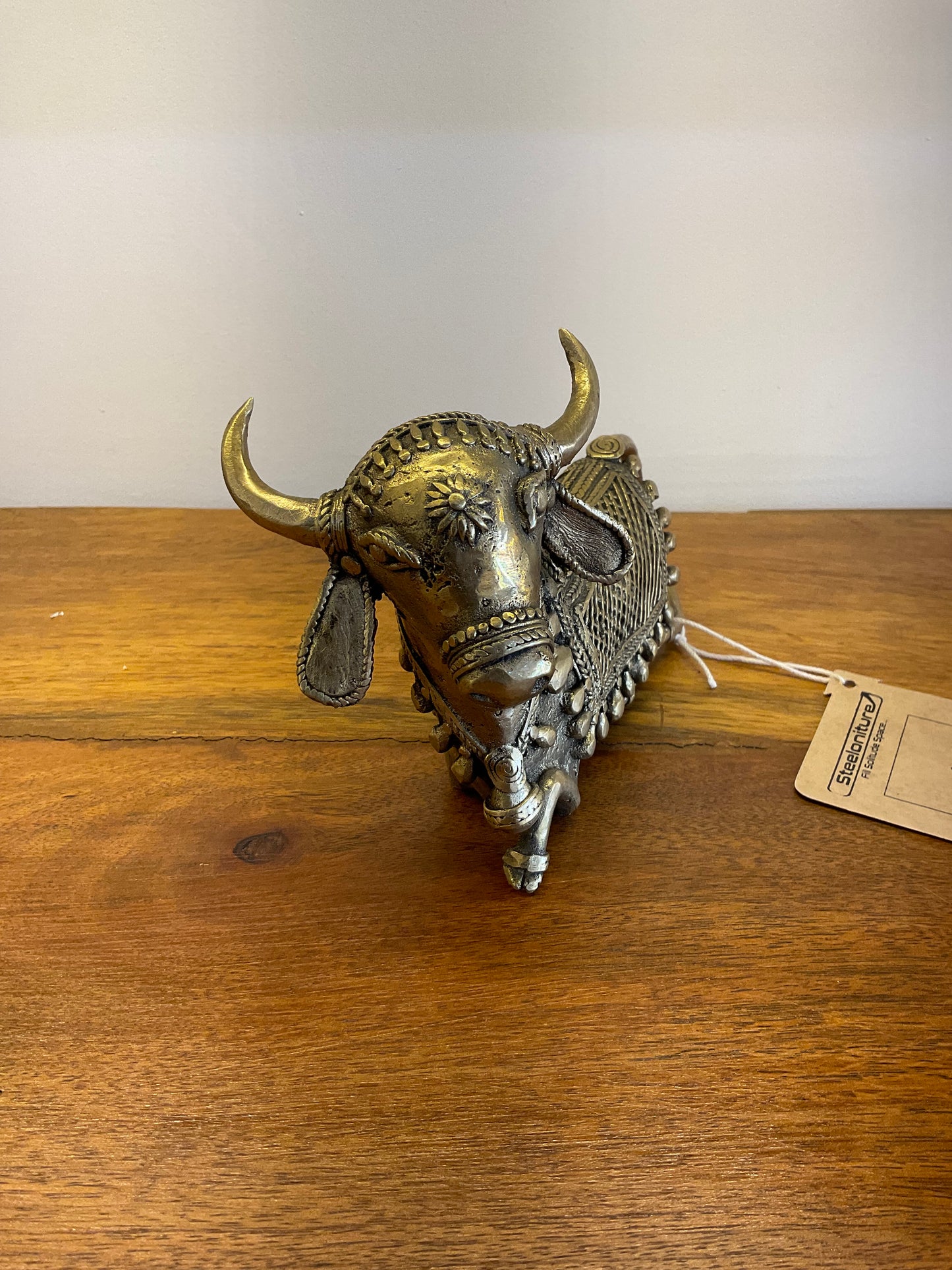 Handcrafted Brass Cow Table Decor Sculpture