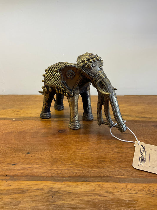 Handcrafted Brass Elephant Table Decor Sculpture