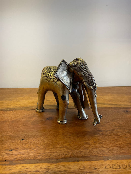 Handcrafted Brass Elephant Table Decor Sculpture