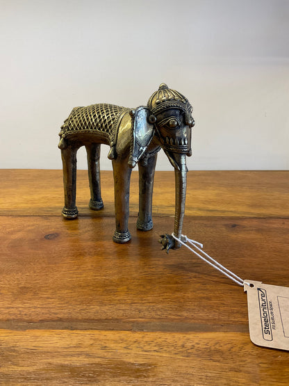 Handcrafted Brass Elephant Table Decor Sculpture