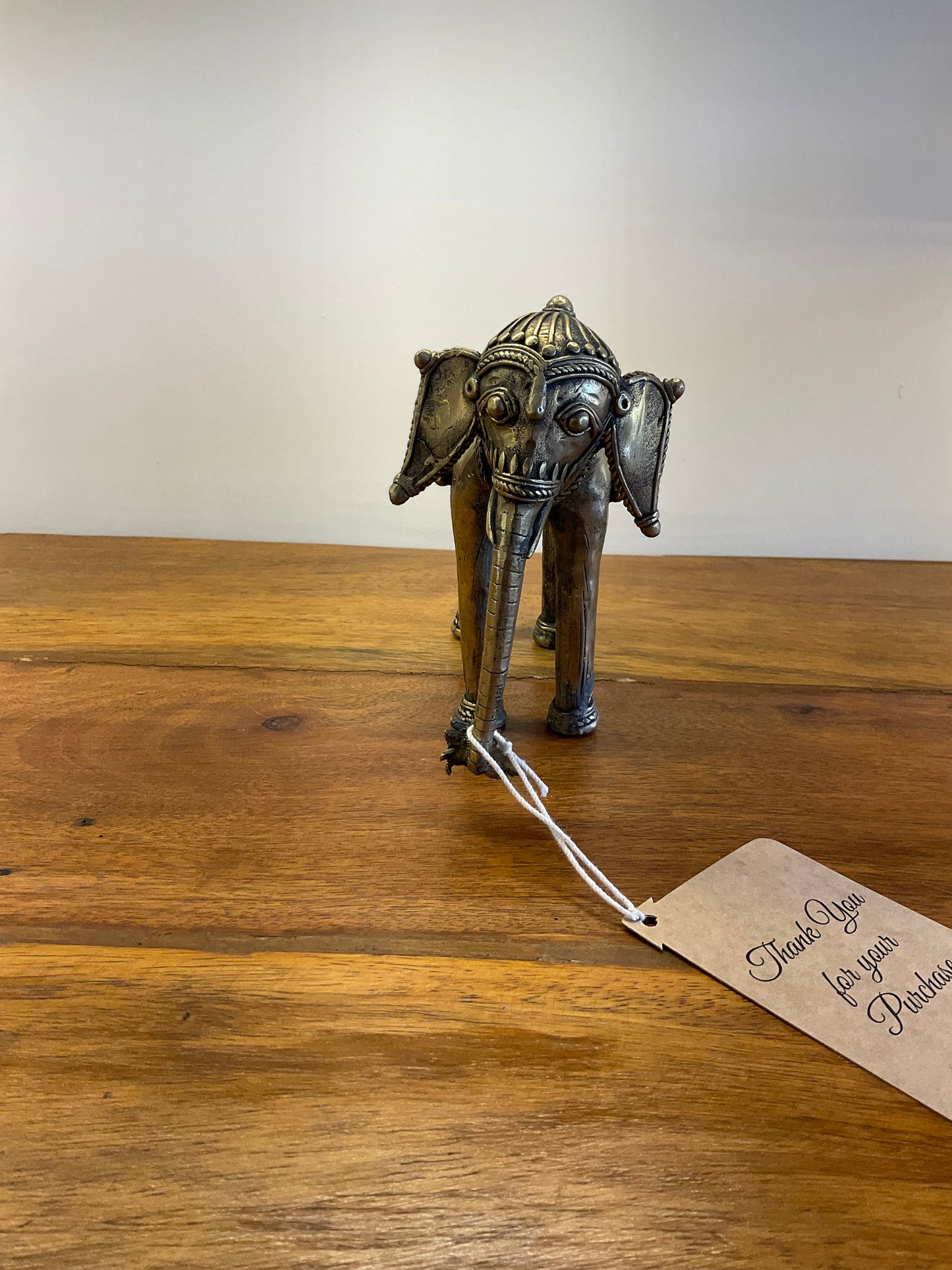 Handcrafted Brass Elephant Table Decor Sculpture