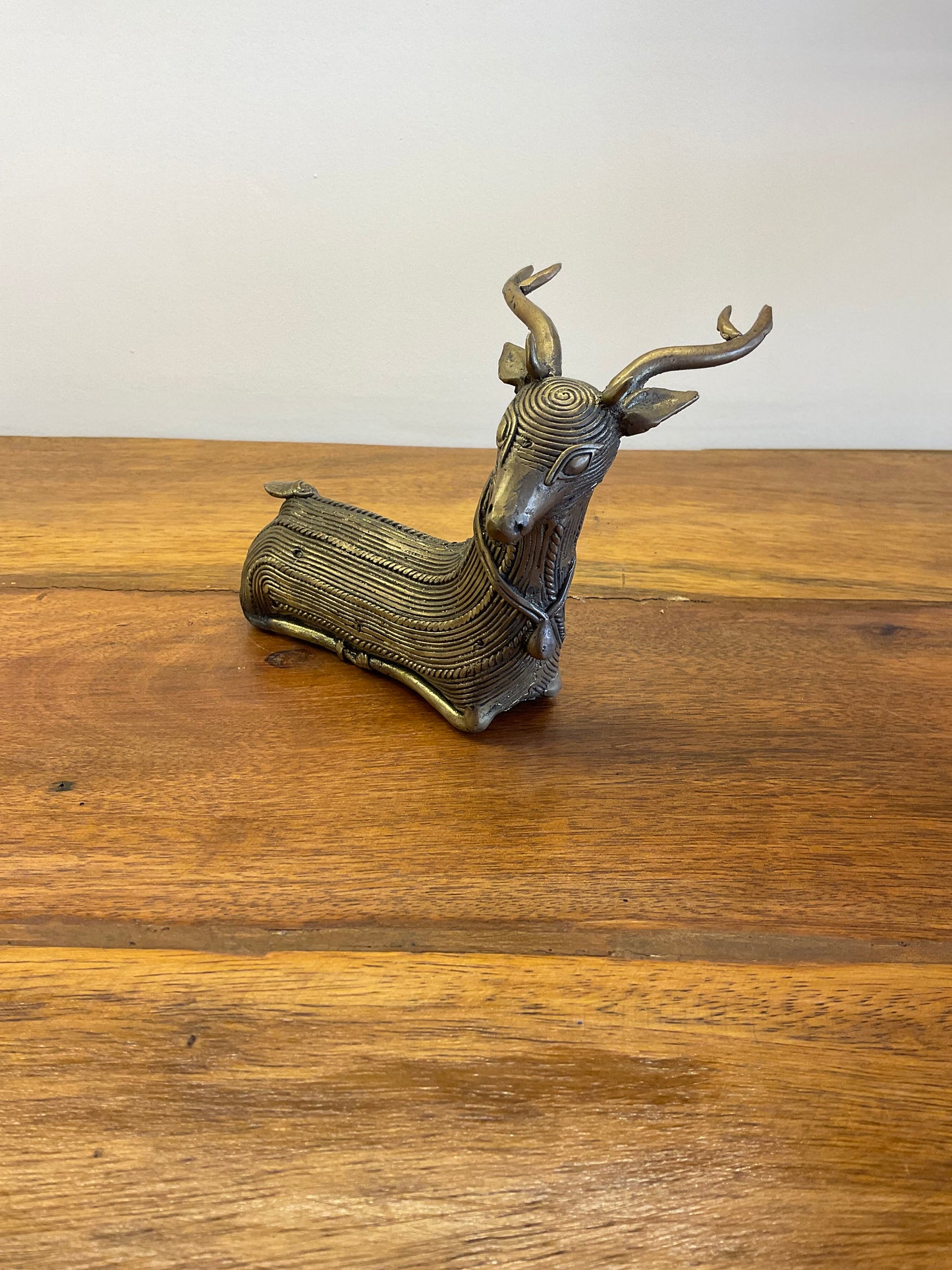 Handcrafted Brass Deer Table Decor Sculpture