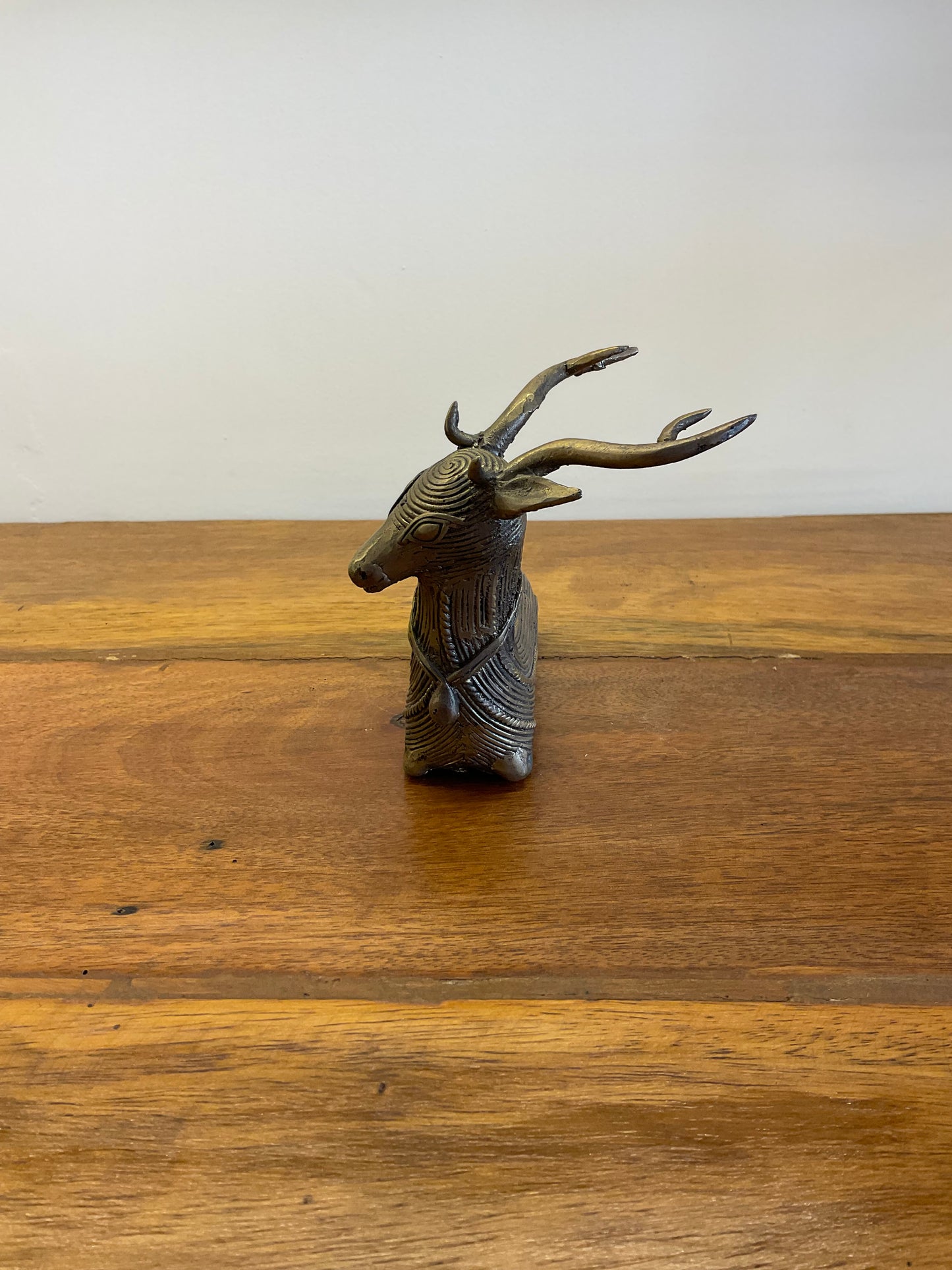 Handcrafted Brass Deer Table Decor Sculpture