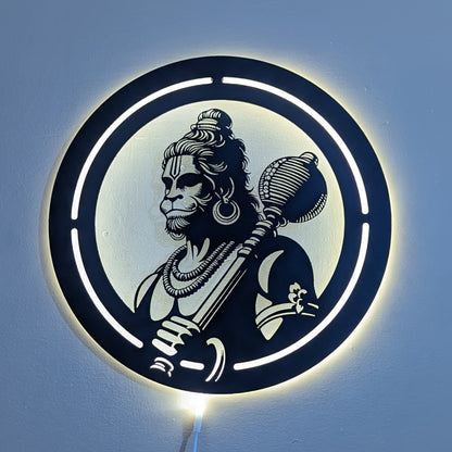 Jai Hanuman Wall Art with LED Light