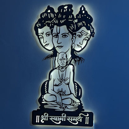 Shree Swami Samarth Wall Art with LED Light