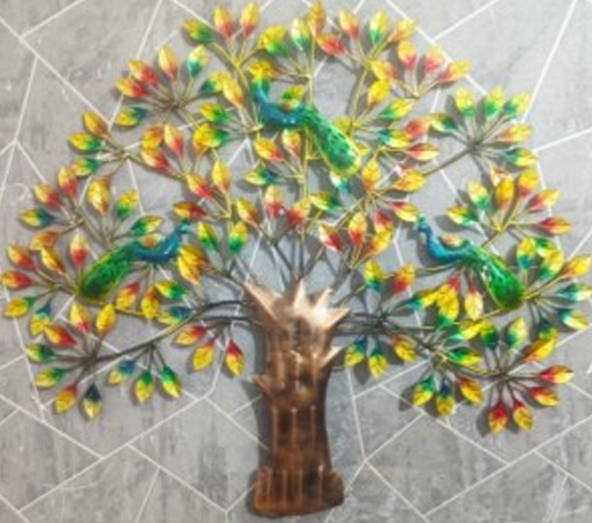 Handcrafted Tree Frame with LED lights Steel Wall Decor Art