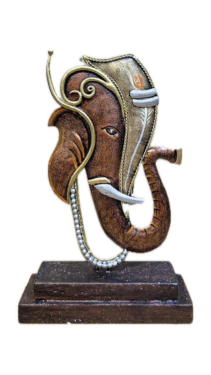 Handcrafted Decorative Ganesh Steel Table Decor Sculpture