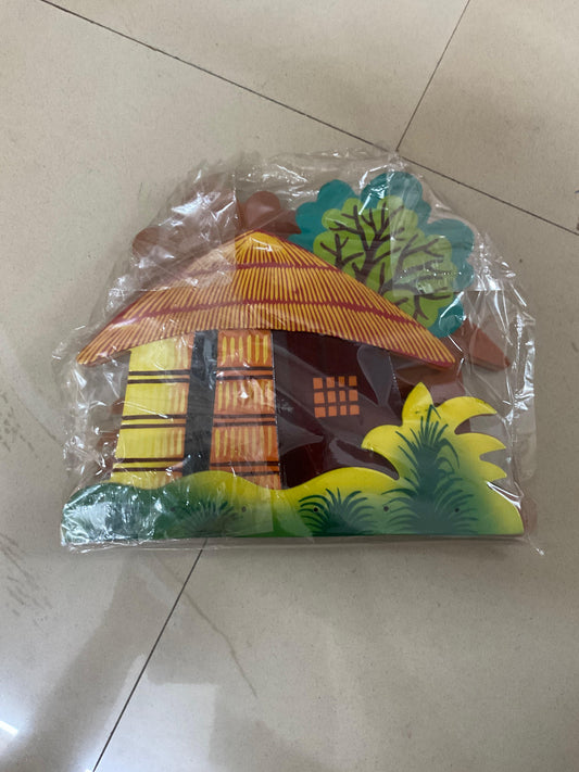 Jhopdi Wooden Handcrafted Wall Art Sculpture
