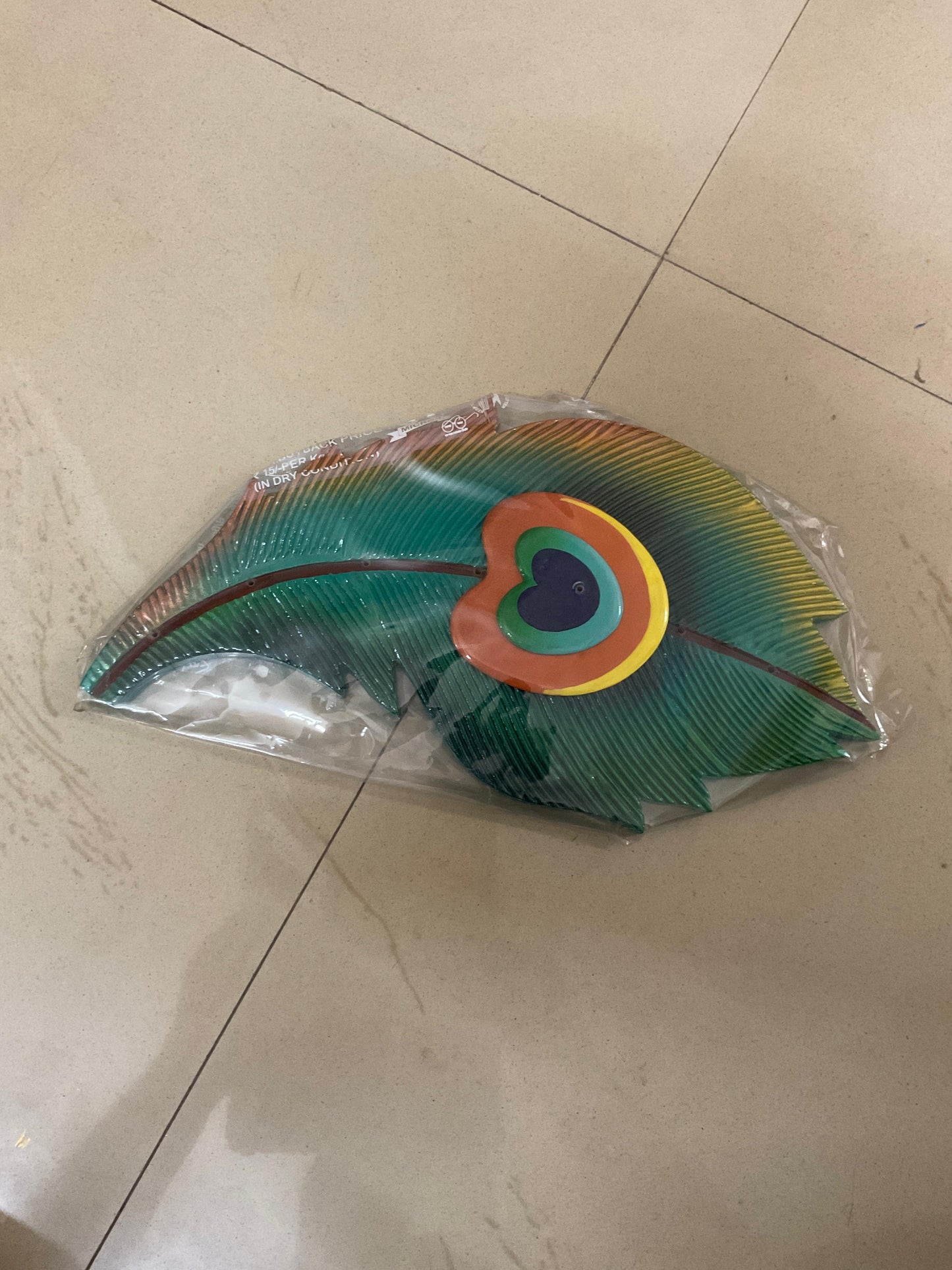 Peacock Leaf Wooden Handcrafted Wall Art Sculpture