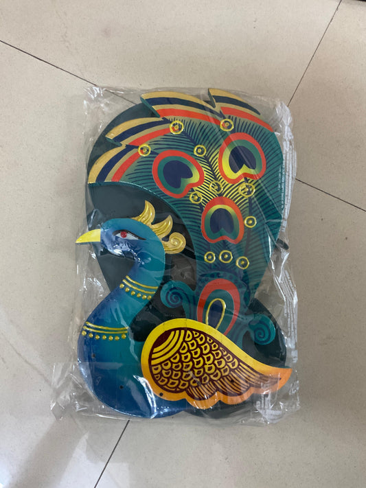 Peacock Wooden Handcrafted Wall Art Sculpture