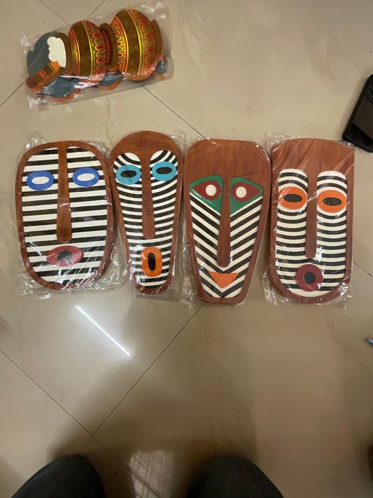 Zebra Face Wooden Handcrafted Wall Art Sculpture