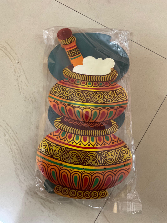 Matki Wooden Handcrafted Wall Art Sculpture