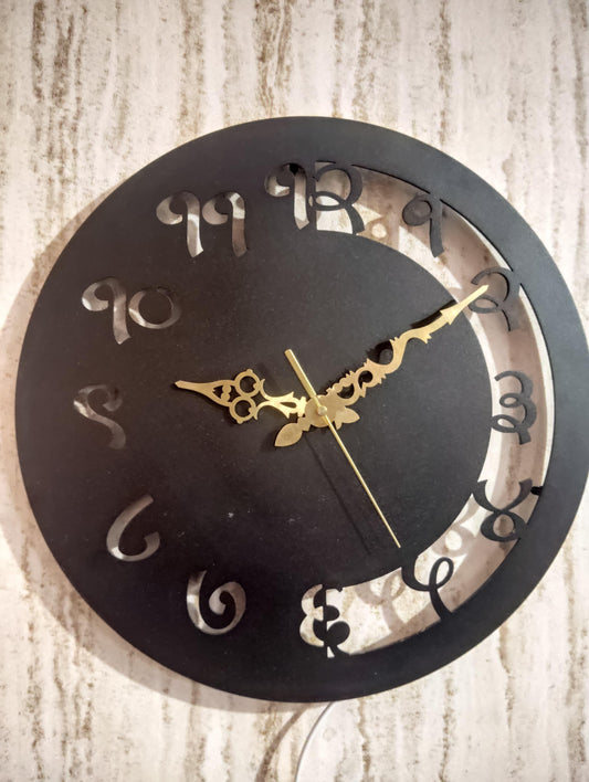 LED Backlit Numeric CNC Steel Wall Clock