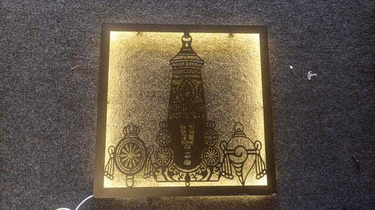 Tirupati Balaji CNC Steel Wall Art with LED Light