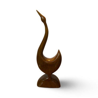 Handcrafted Teak Wood Goose Sculpture