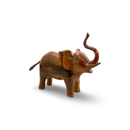 Handcrafted Teak Wood Elephant Sculpture